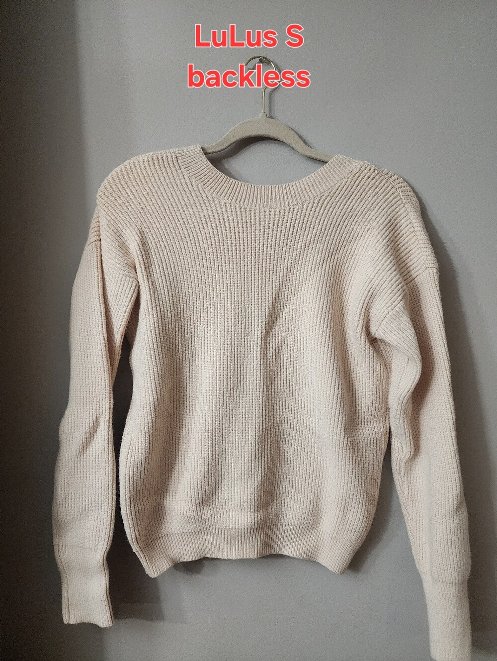 LuLu's Backless Ribbed Sweater